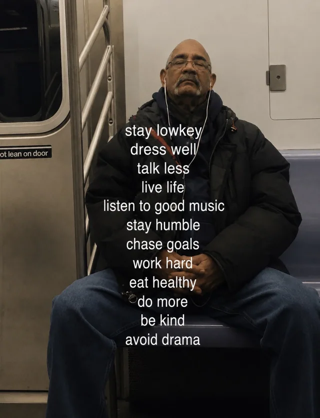 A quiet moment on the subway