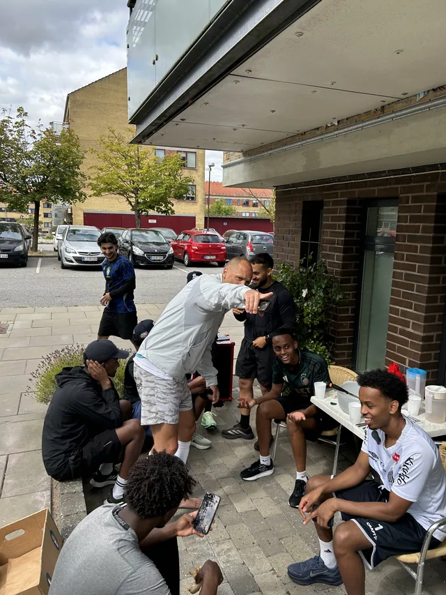 Coffee and conversation after the Sunday run