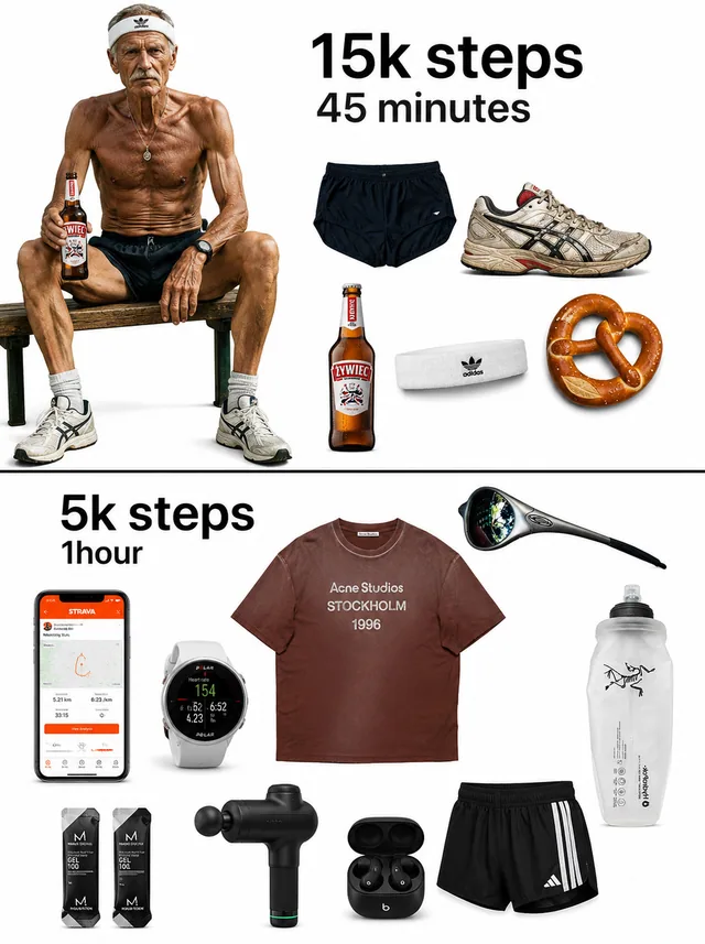 A flat-lay of everyday running kit