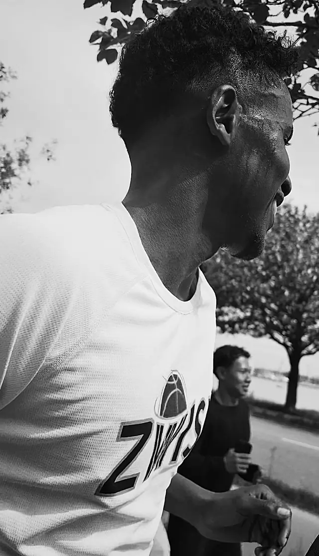 A portrait after the run