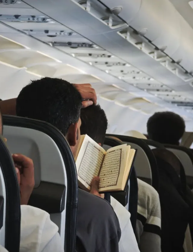 Reading on an early flight